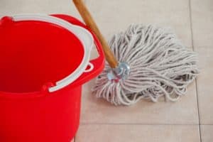 Remove stains from tile floors